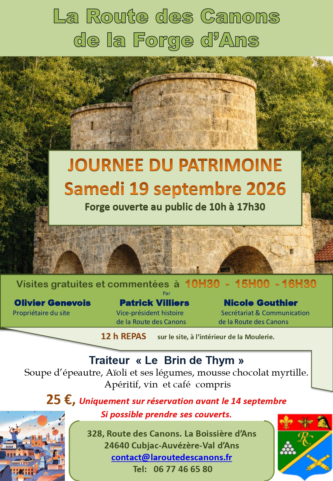 JOURNEE DU PATRIMOINE LE 19 SEPTEMBRE 2026